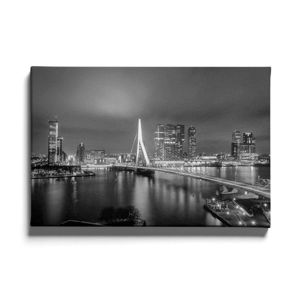 Walljar canvas schilderij - Rotterdam Skyline II Canvas schilderij - 120 x 180 cm