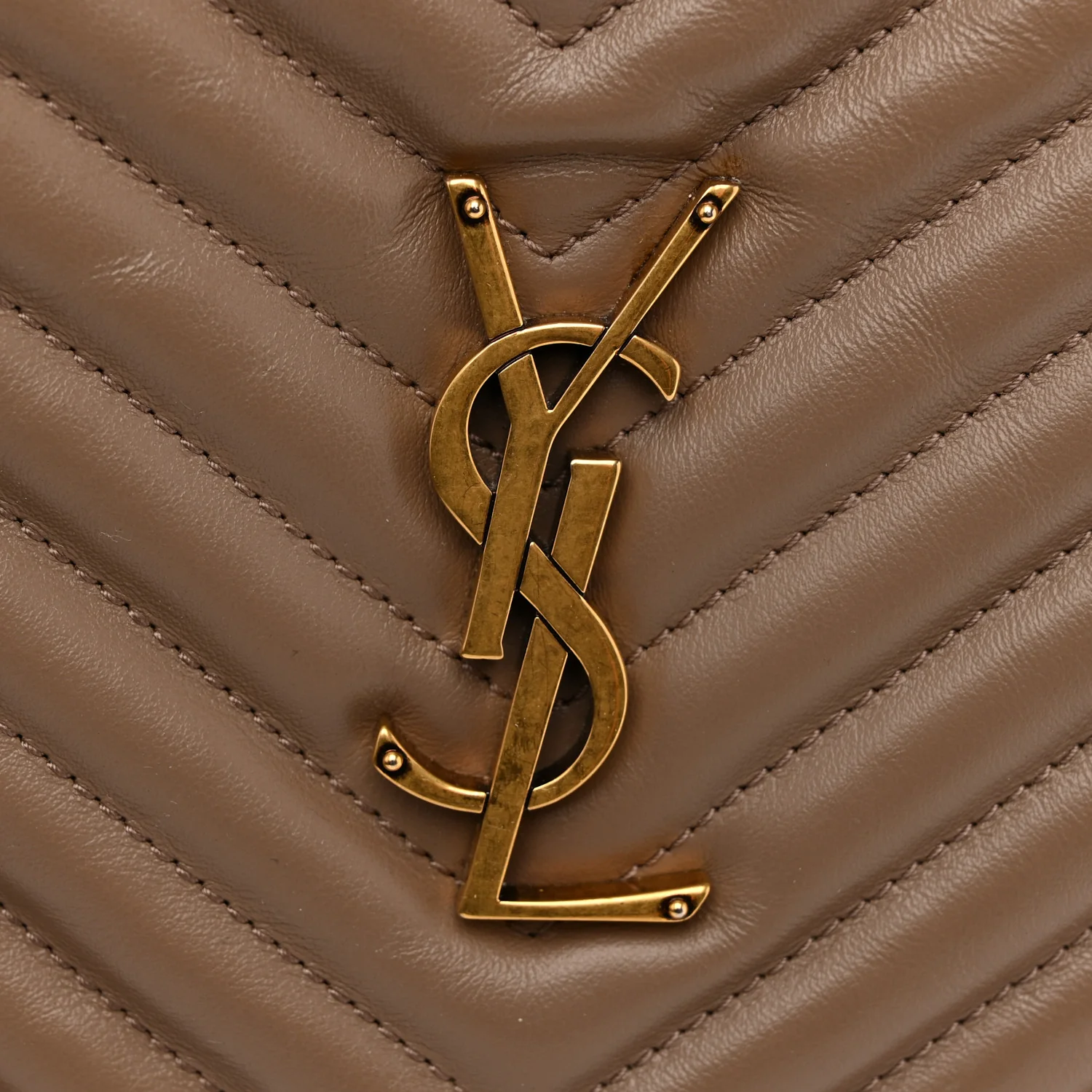 Calfskin Matelasse Monogram Lou Camera Bag Dark Beige - Top Club