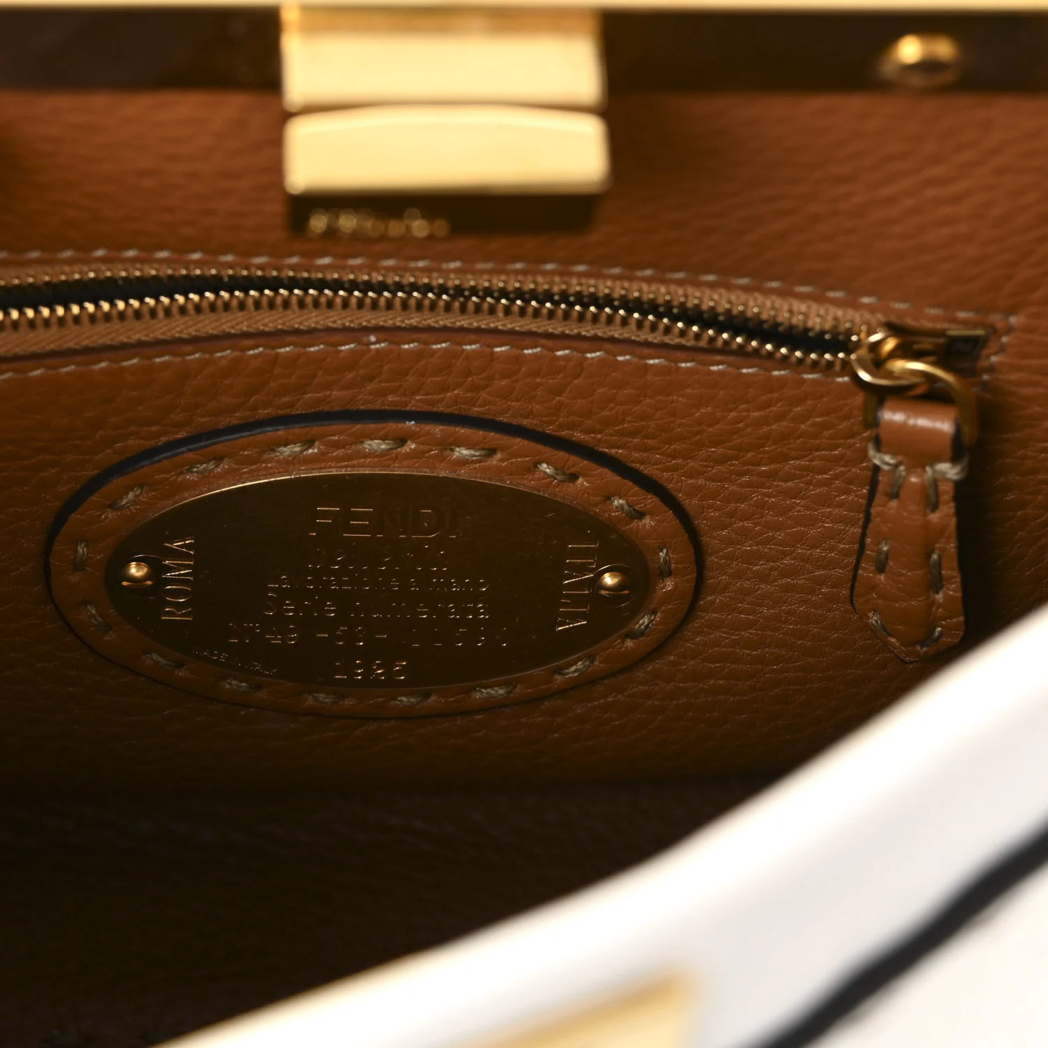 Cuoio Romano Selleria Tri-color Mini Peekaboo Iconic Satchel White Indaco Saddler - Top Club