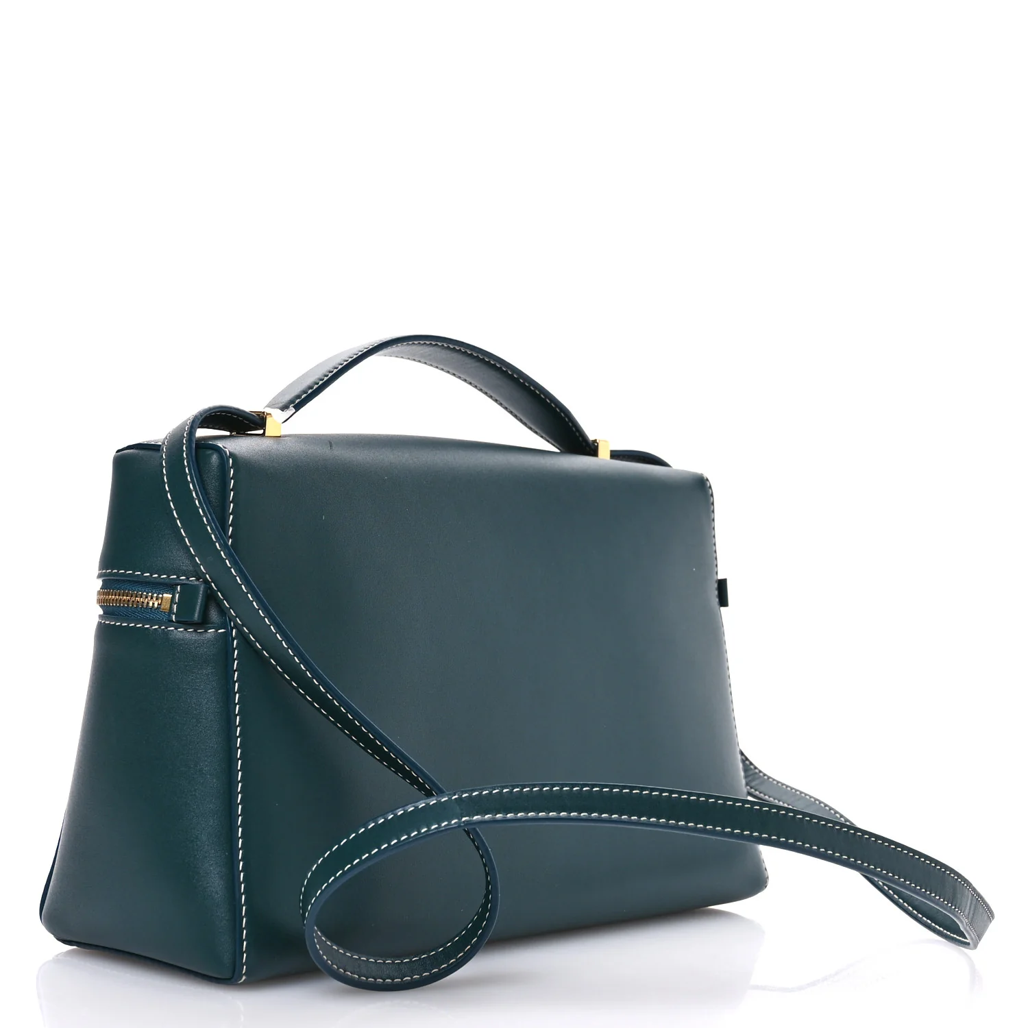 Smooth Calfskin Extra Bag L27 New Petrolio - Top Club