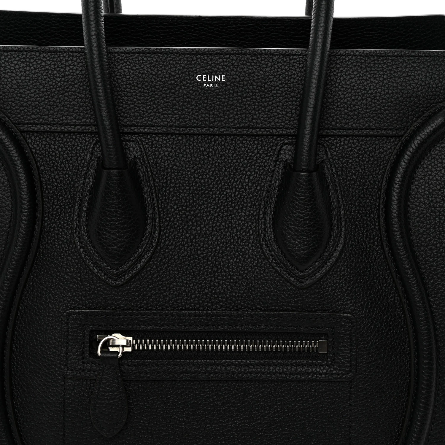 Drummed Calfskin Micro Luggage Black - Top Club