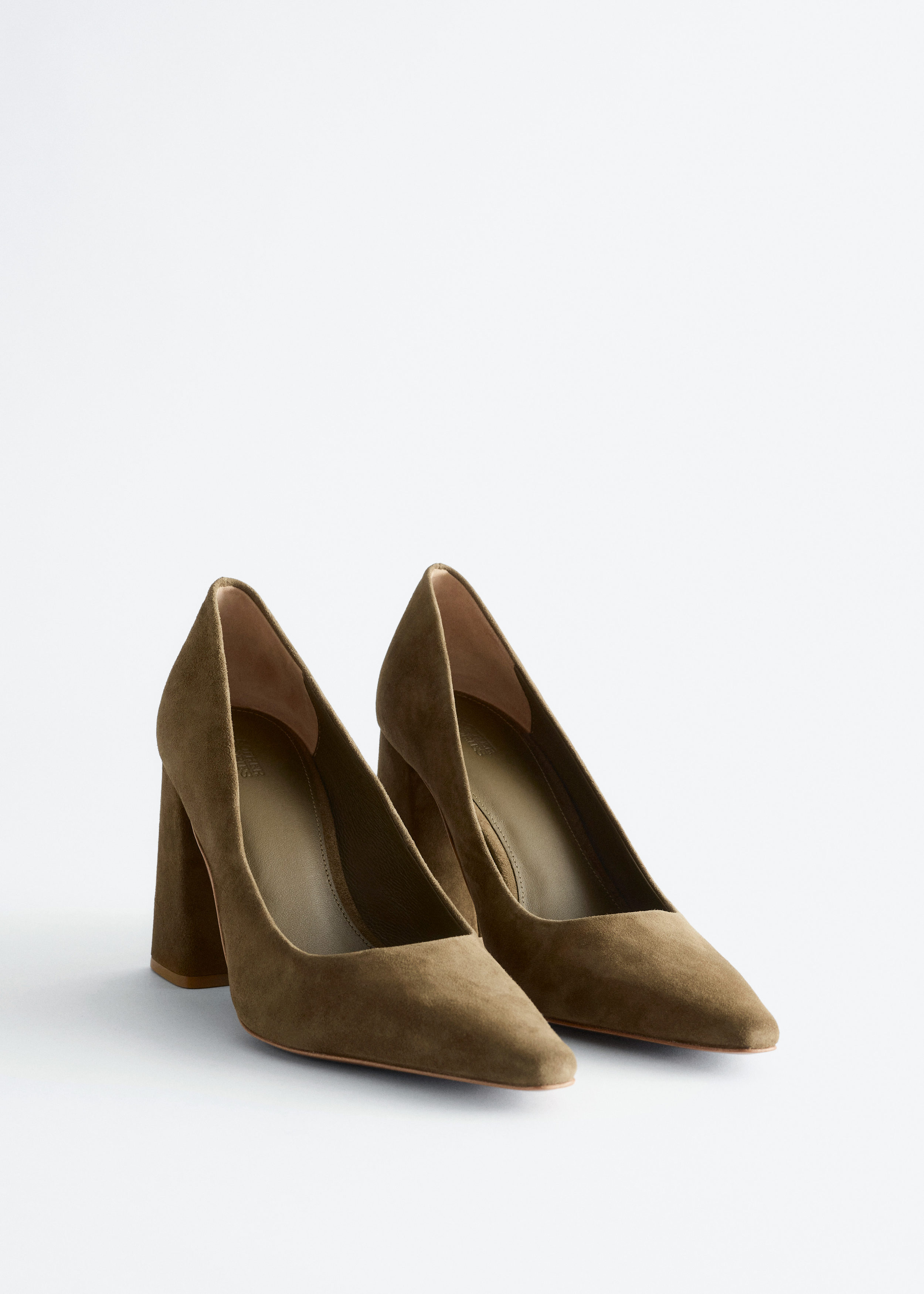 & Other Stories SUEDE BLOCK-HEEL PUMPS