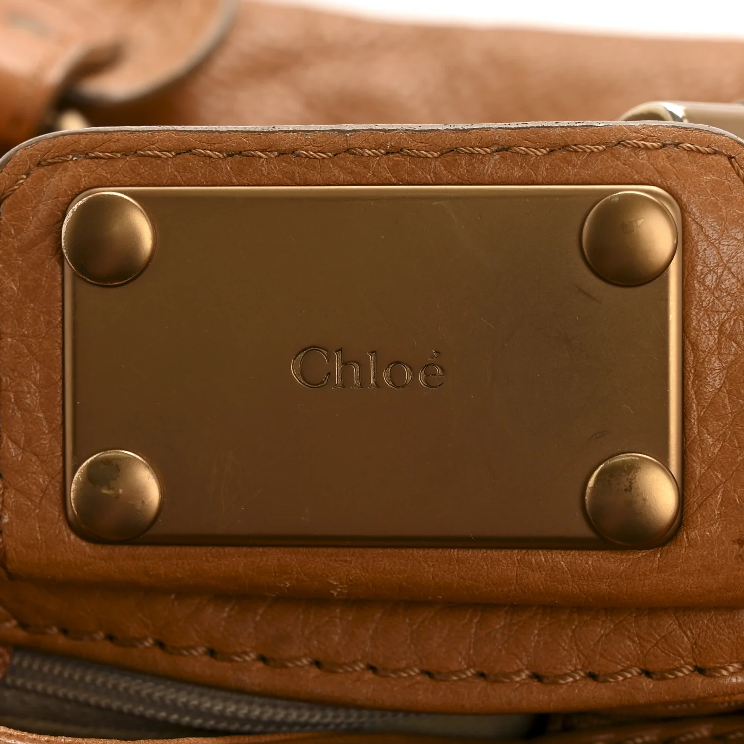 Calfskin Medium Paddington Satchel Tan - Top Club