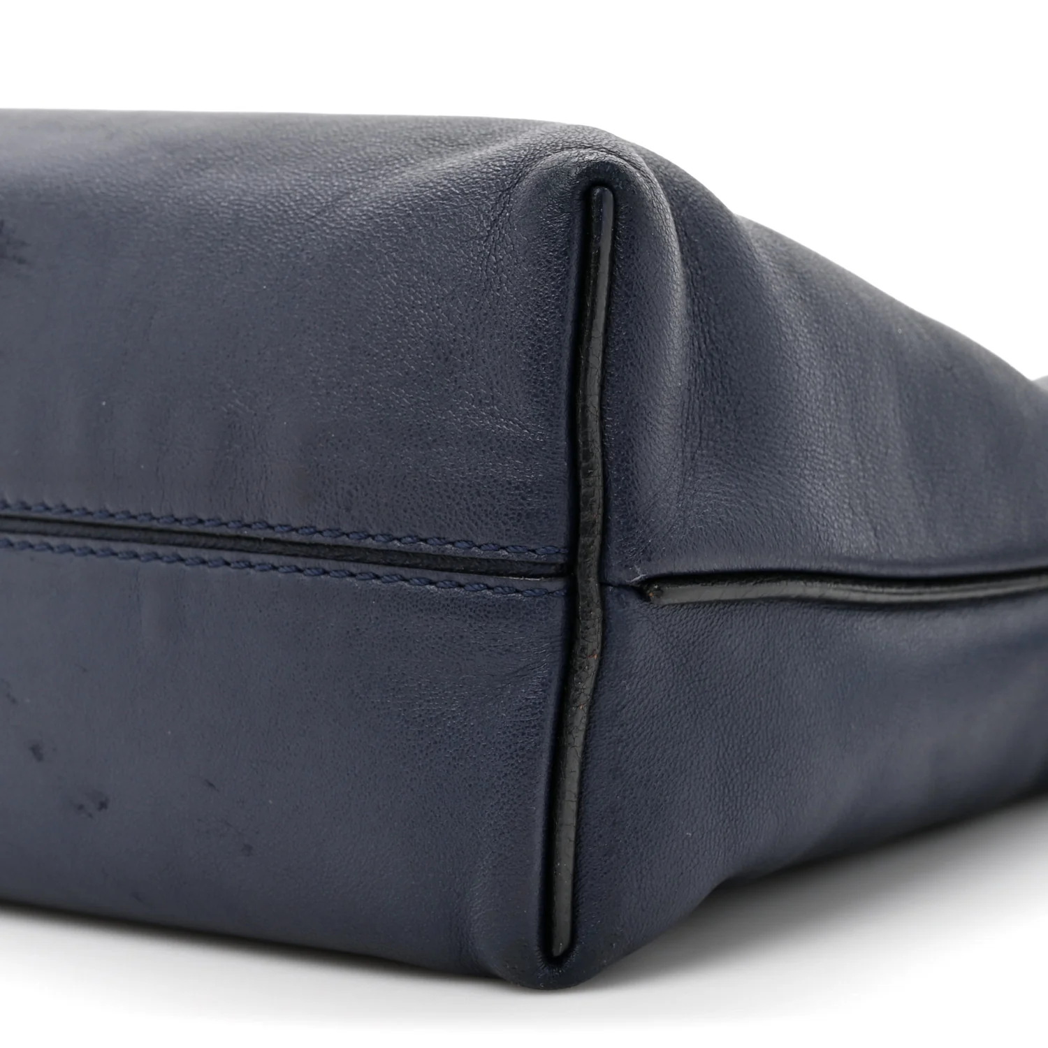 Calfskin Mini Flamenco Knot Clutch Abyss Blue - Top Club