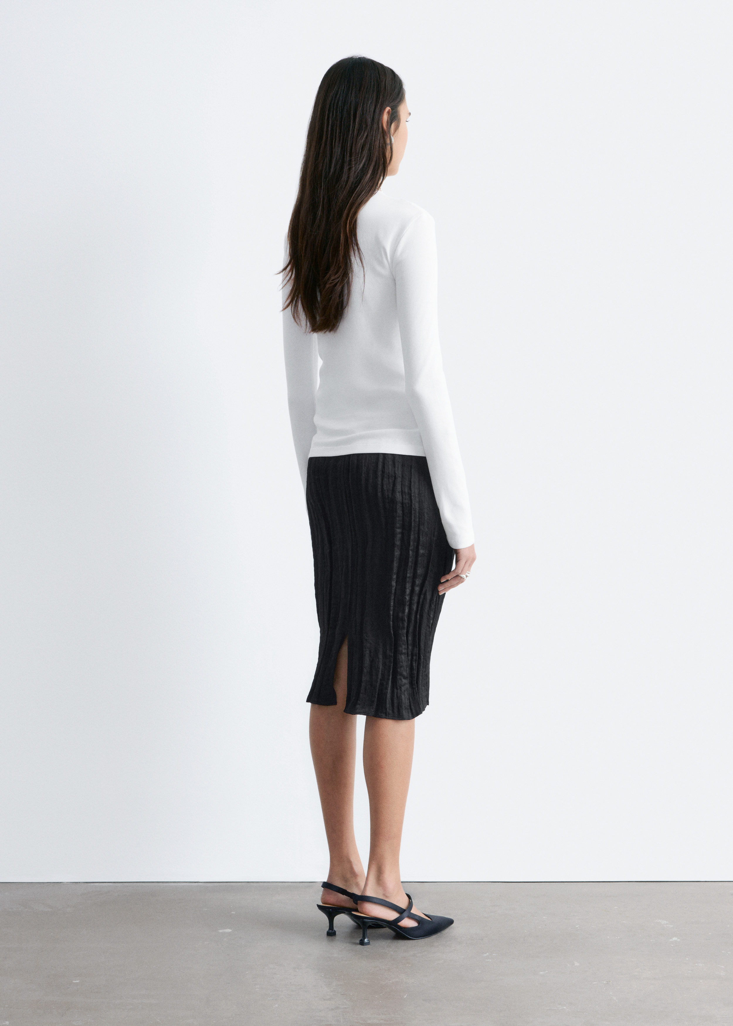 & Other Stories RIBBED LONG-SLEEVE TOP