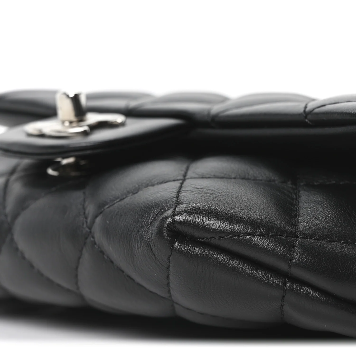 Calfskin Quilted CC Uniform Flap Belt Bag Black - Top Club