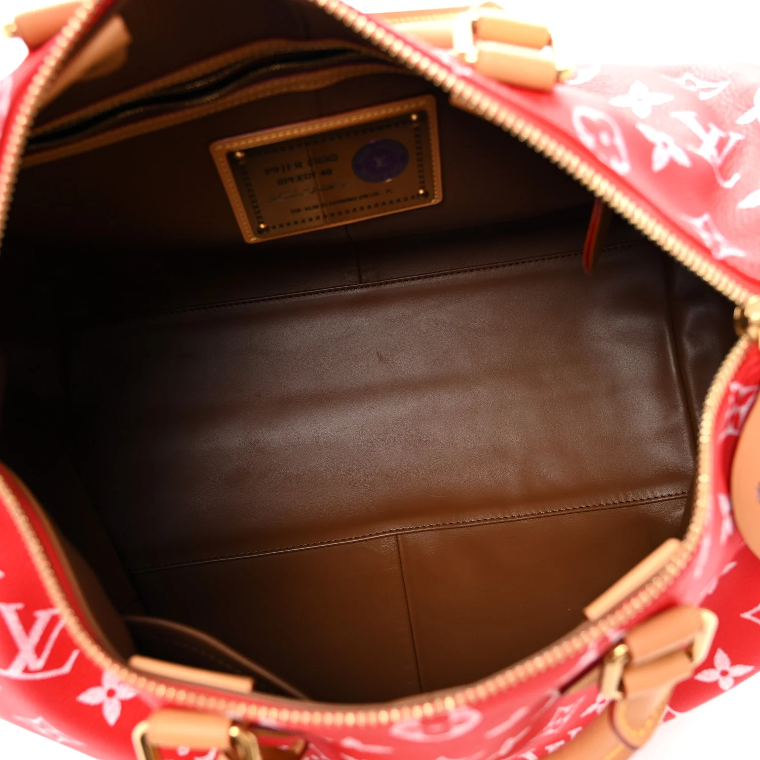 Calfskin Monogram Speedy P9 Bandouliere 40 Red - Top Club
