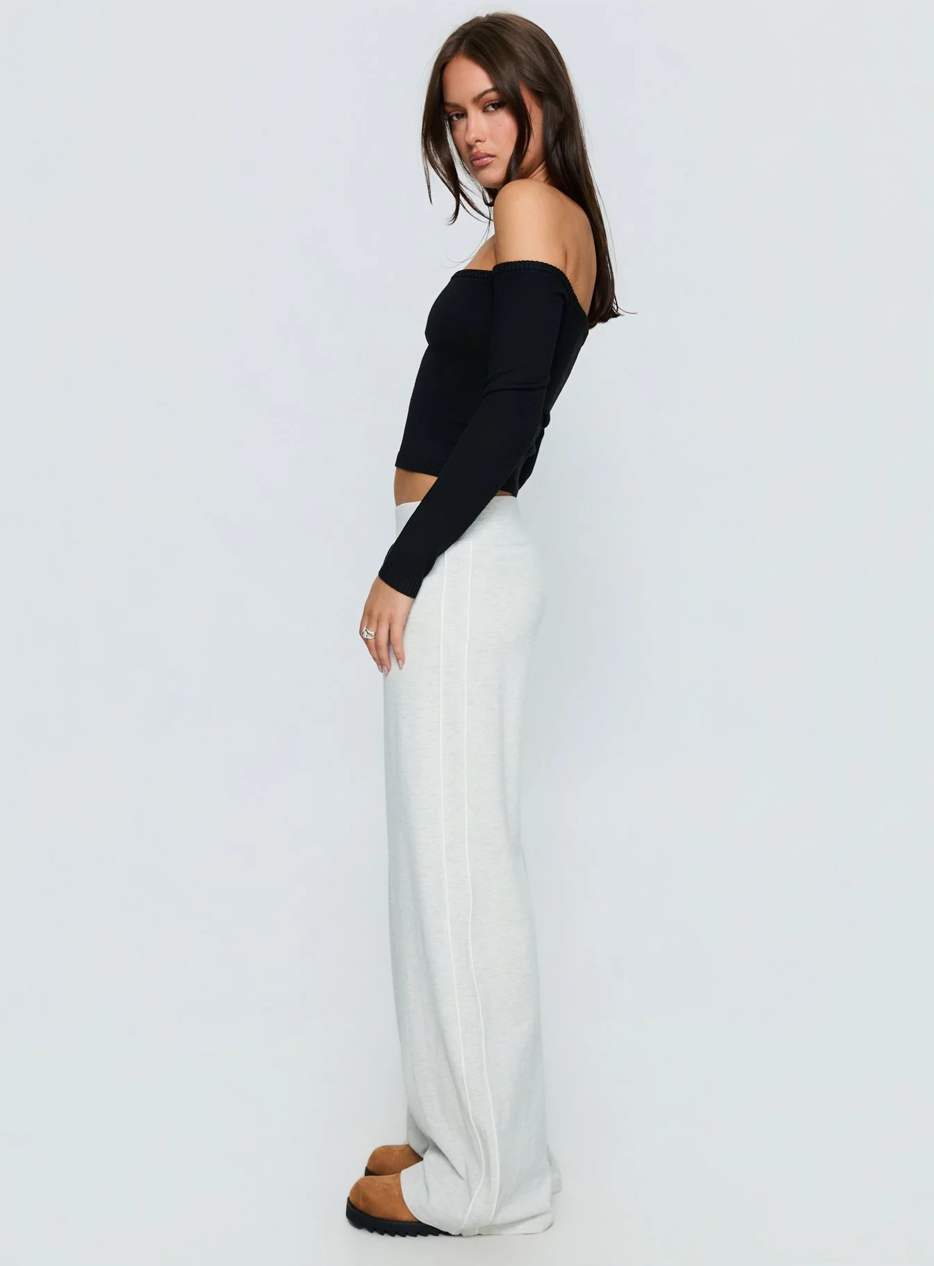 Ascenda Straight Leg Track Pant Grey Marle