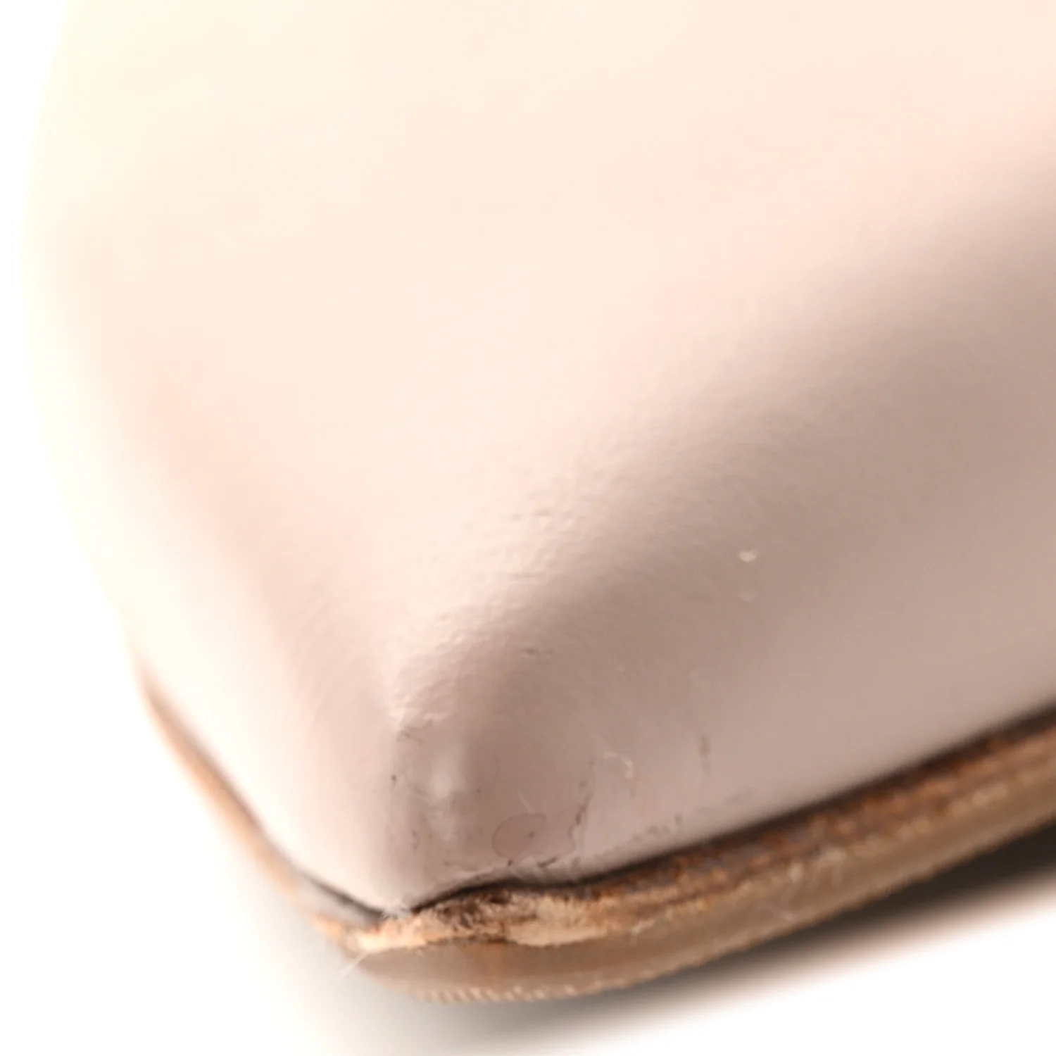 Calfskin Lacquered Monochrome Rockstud Ballerina Flats 38 Poudre - Top Club