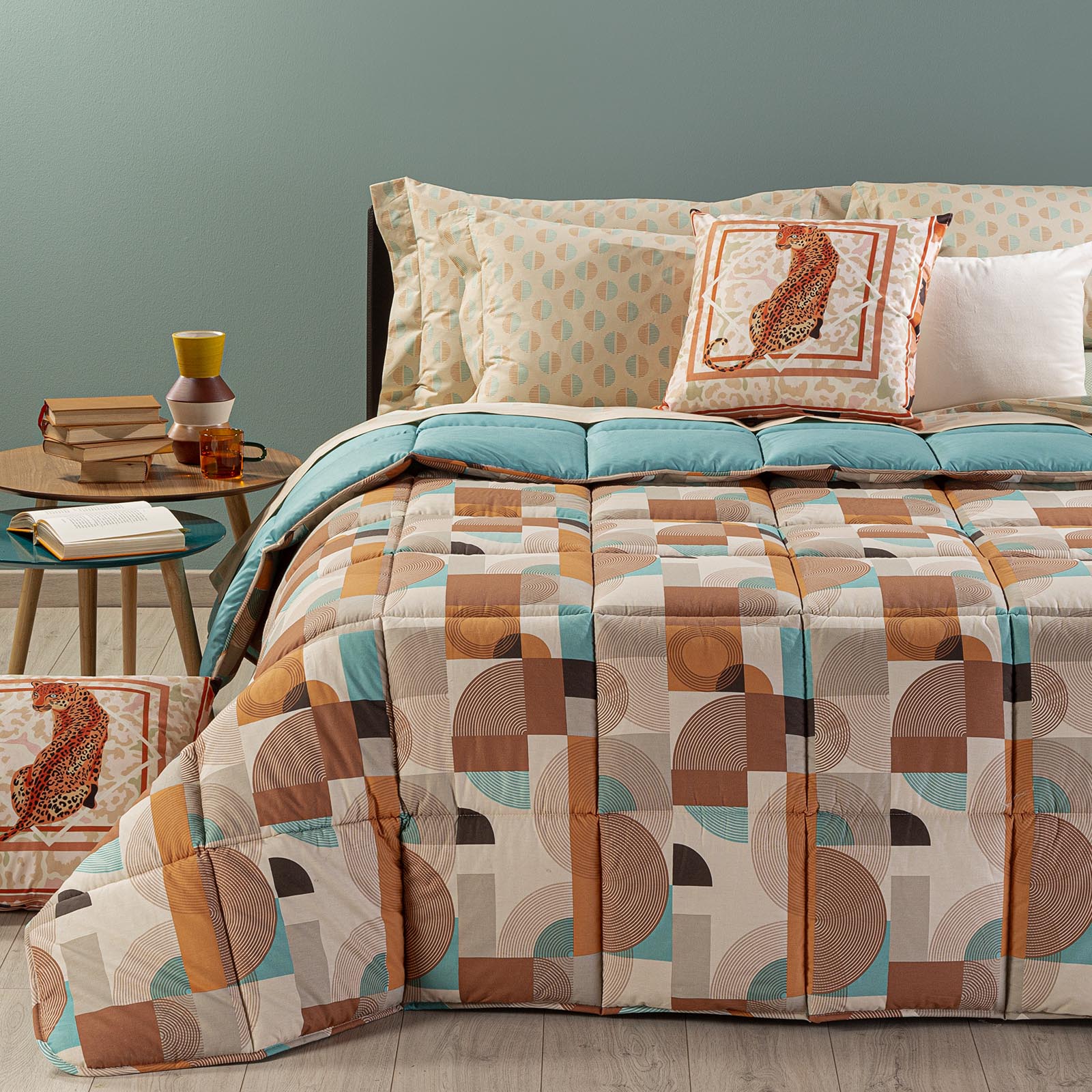 Tech cotton quilt square and half amber caleffi