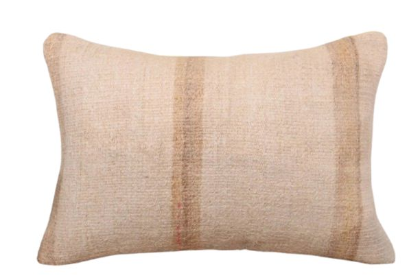 Kussen Kelim Vintage natural stripe mocha 60x40