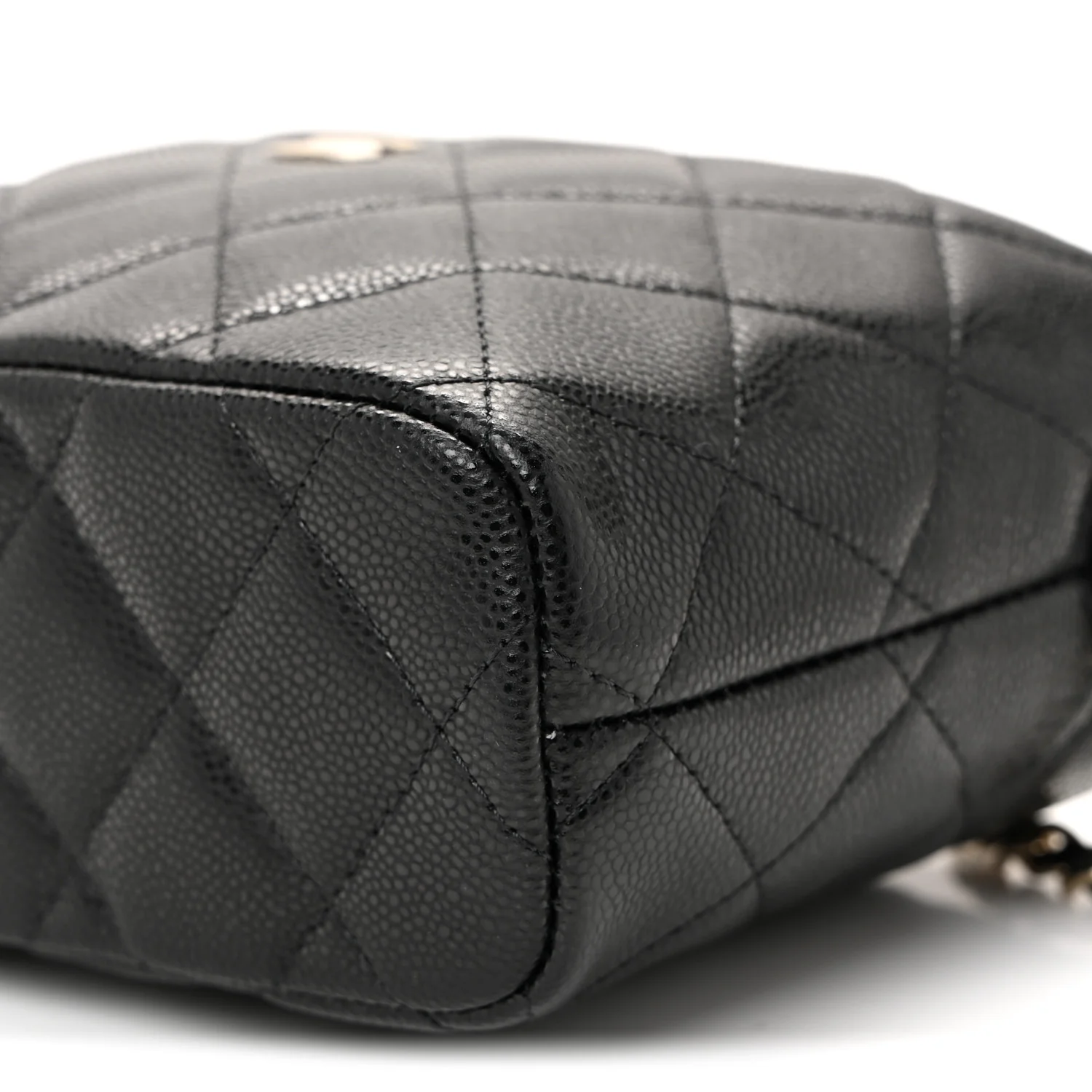 Caviar Quilted Hobo Clutch With Chain  Black - Top Club
