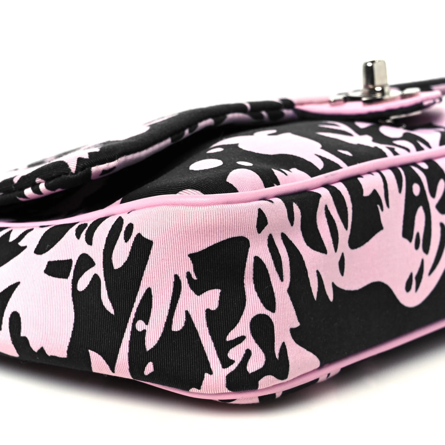 Printed Fabric East West Flap Black Pink - Top Club