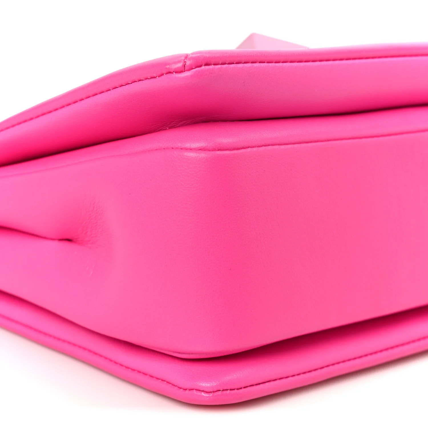 Nappa Monochrome One Stud Chain Clutch Pink PP - Top Club