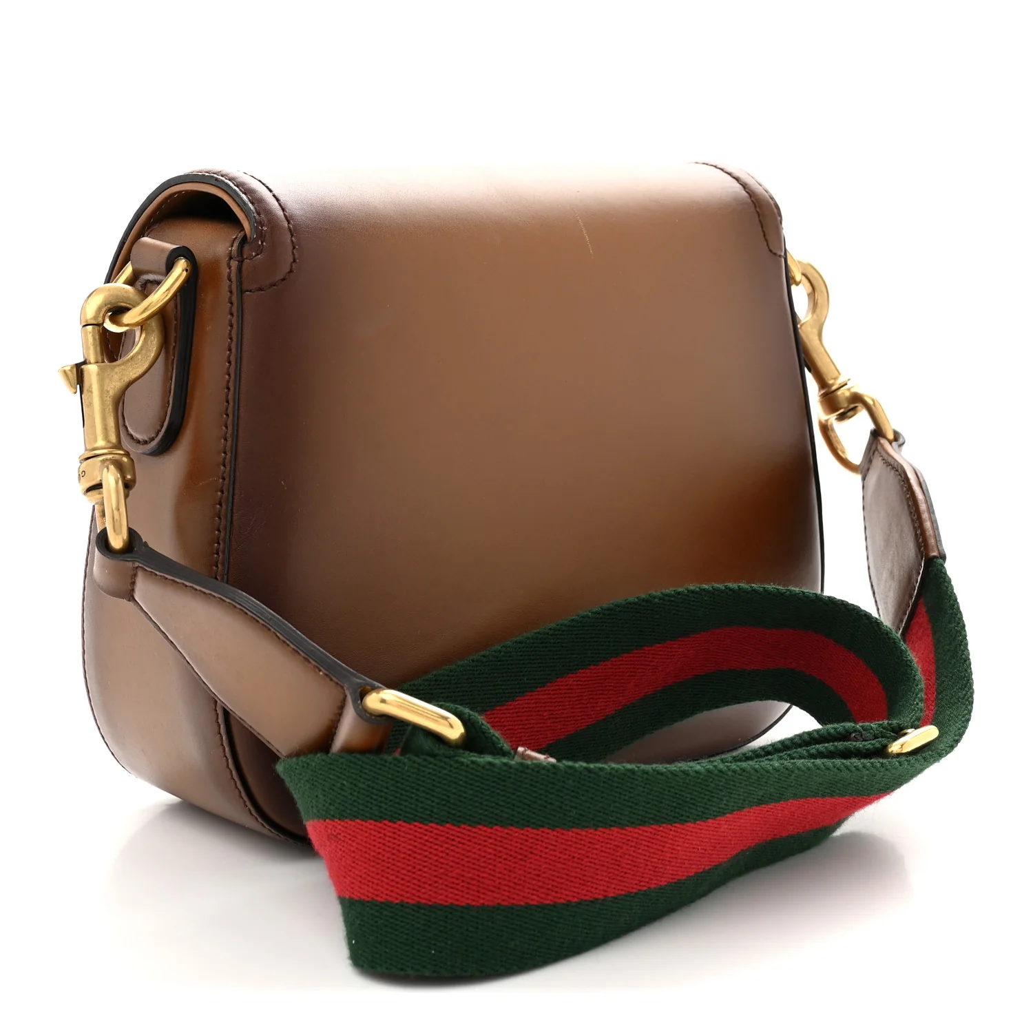 Calfskin Medium Lady Web Shoulder Bag Cuir - Top Club
