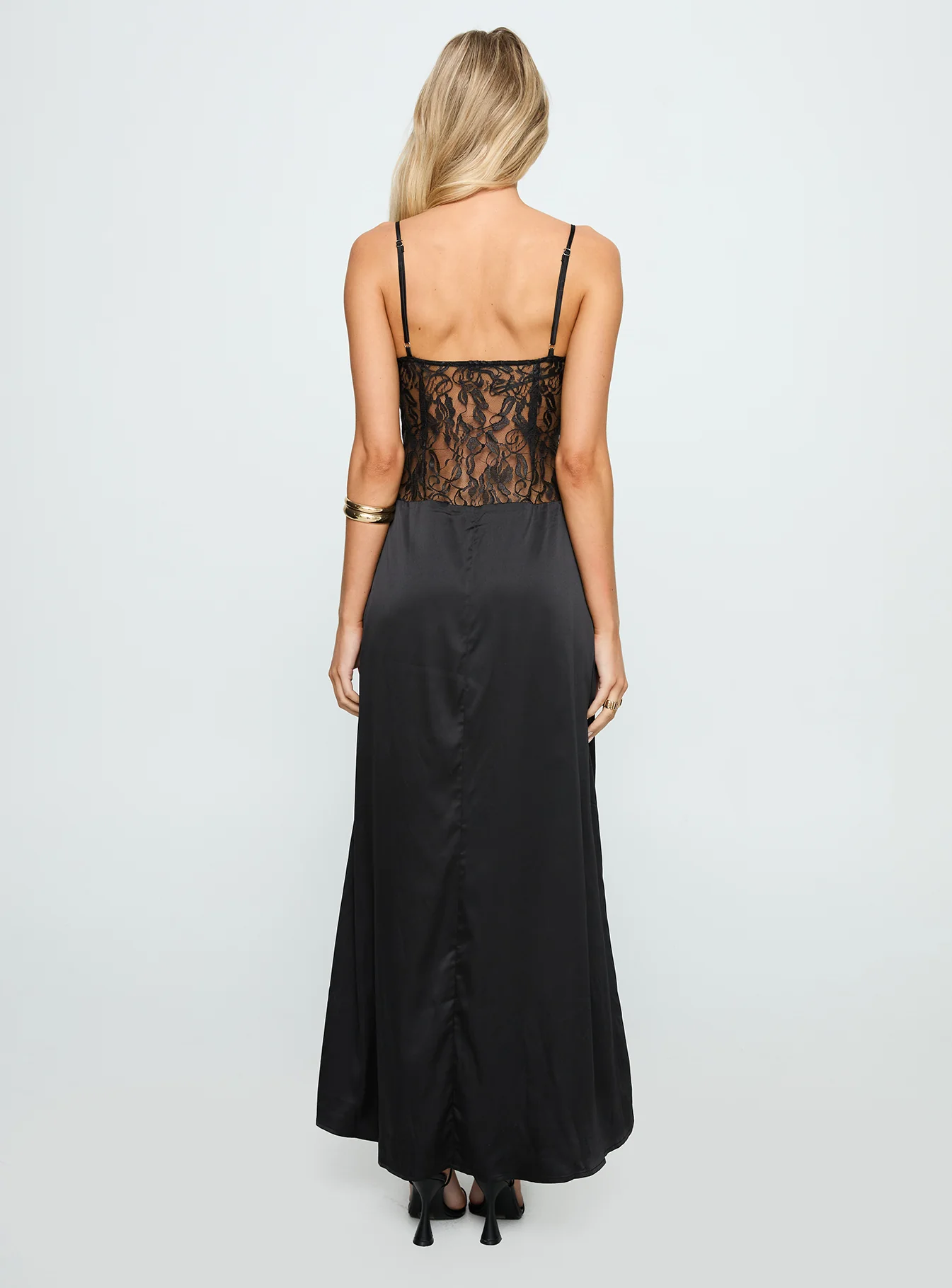 Captivate Lace Maxi Dress Black