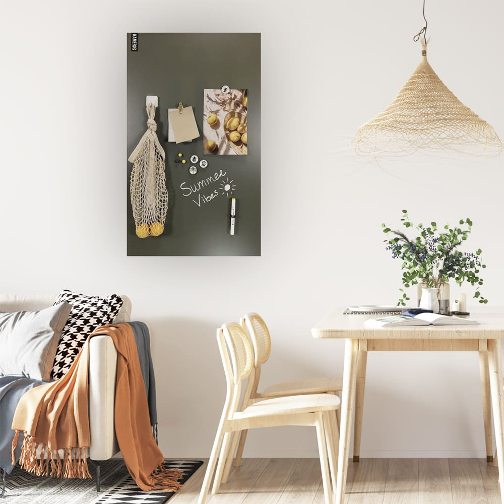 Magneetbord mat – krijtbord olijfgroen 60x100 cm