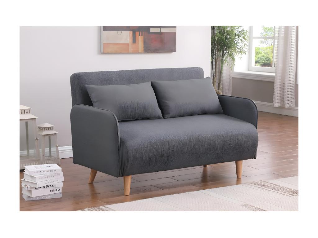 Sofá convertible plegable - 2 asientos - "Panam" - Gris