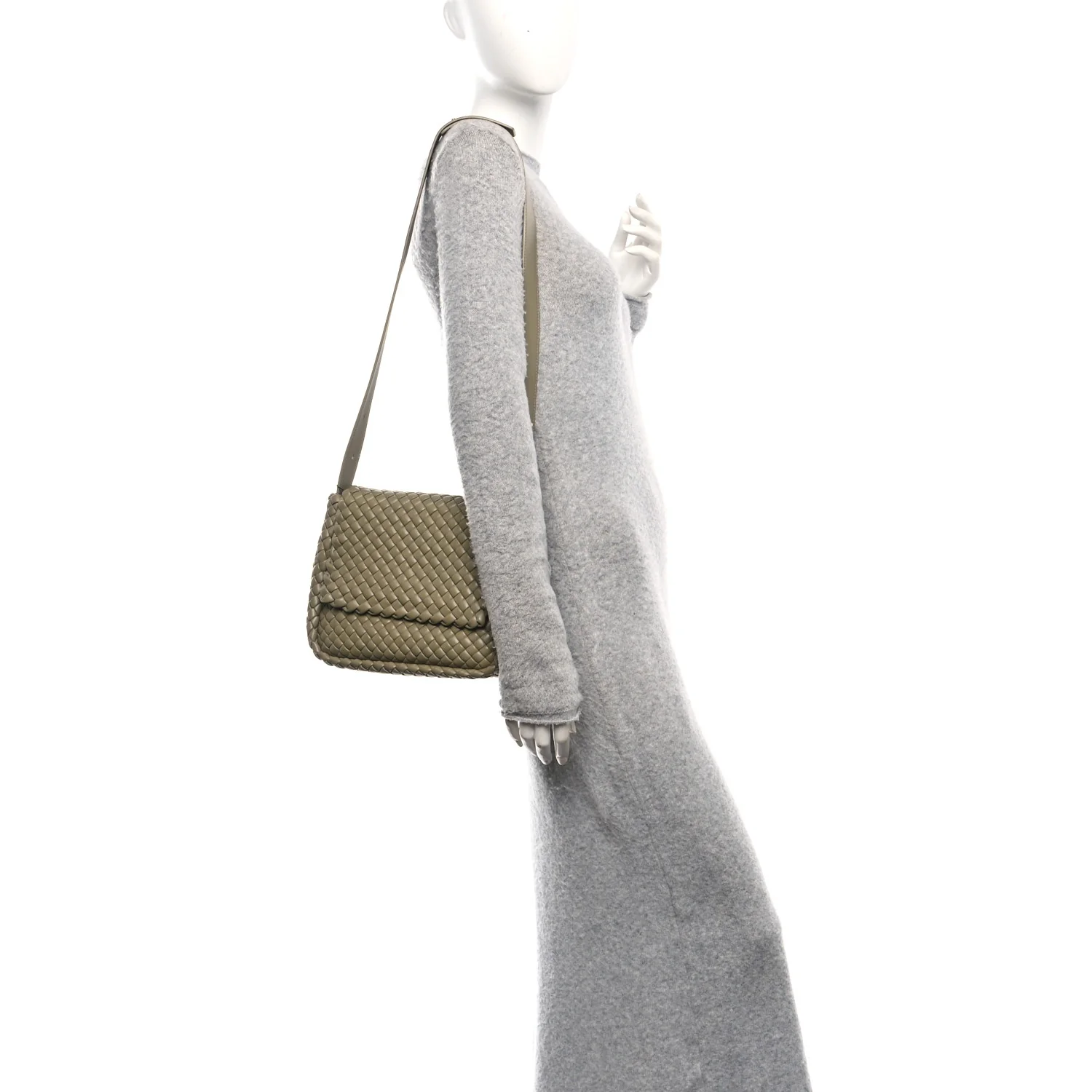 Nappa Intrecciato Small Cobble Shoulder Bag Camel - Top Club