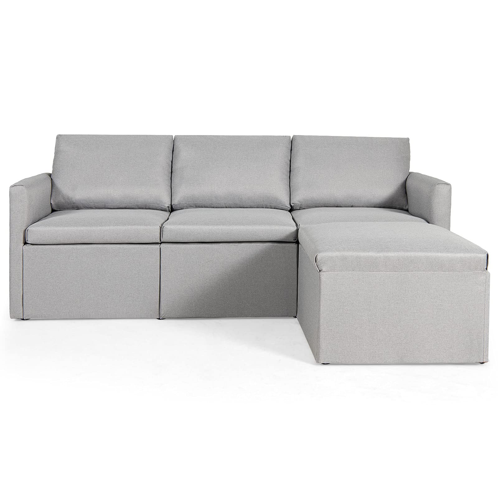 BEFOUNDLOVELY Modern L-Shaped Convertible Sectional Sofa Couch with Reversible Chaise