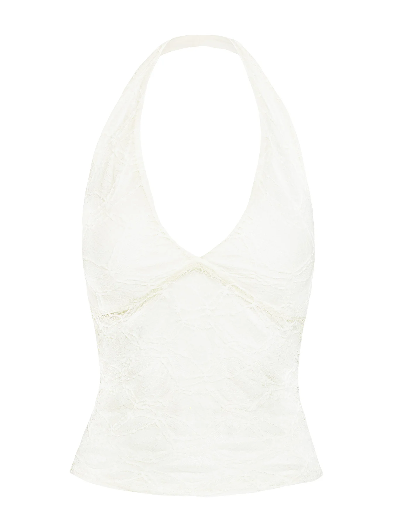 Darrah Lace Halter Top Cream
