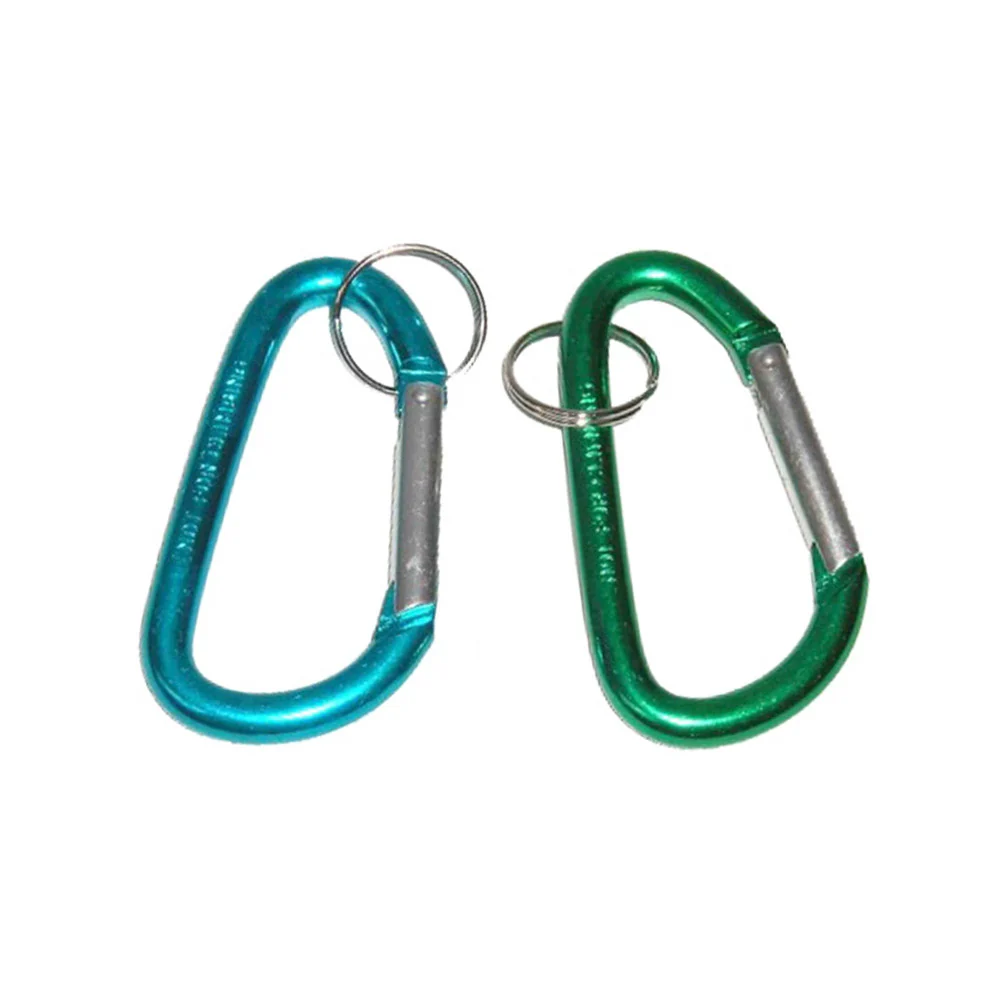 Pack of 2 CARABINERS 6 CM - blue and green