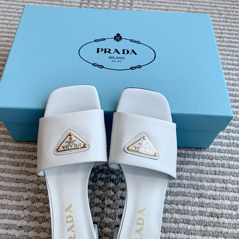 Prada Saffiano patent leather sandals - Top Club