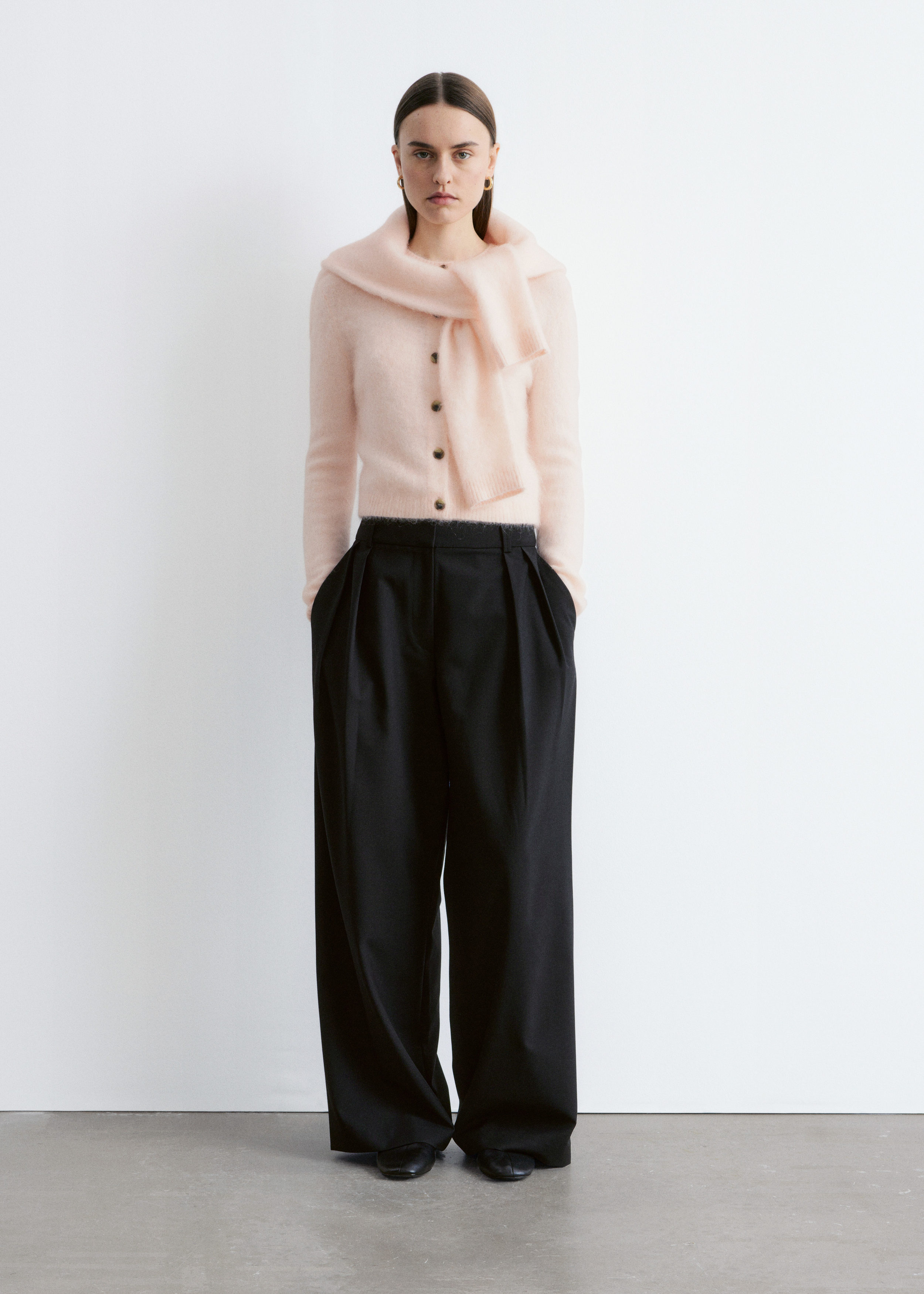 & Other Stories MOHAIR-BLEND BRUSHED CARDIGAN