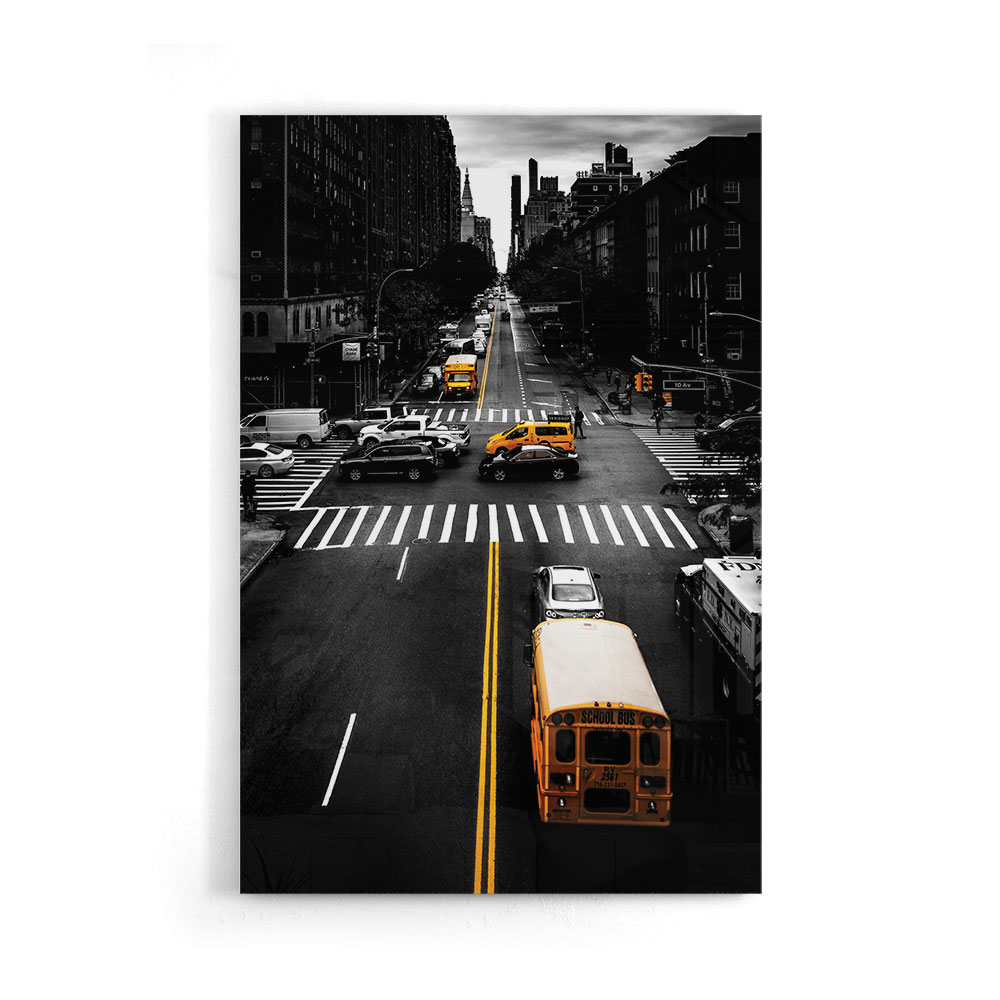 Walljar acrylglas schilderij - New York Intersection Acrylglas schilderij - 150 x 225 cm