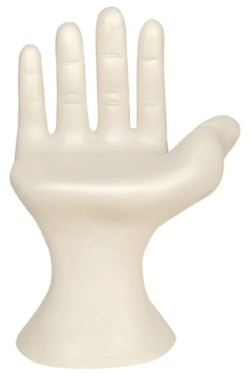Luxury designer chair hand cream white 60 x 50 x H. 89 cm - Fiberglass chair - Luxury furniture - Designer furniture - Fiberglass furniture