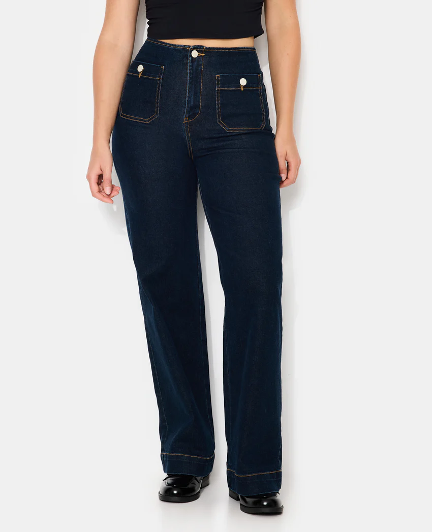 Pimkie Jean wide taille haute avec poches devant