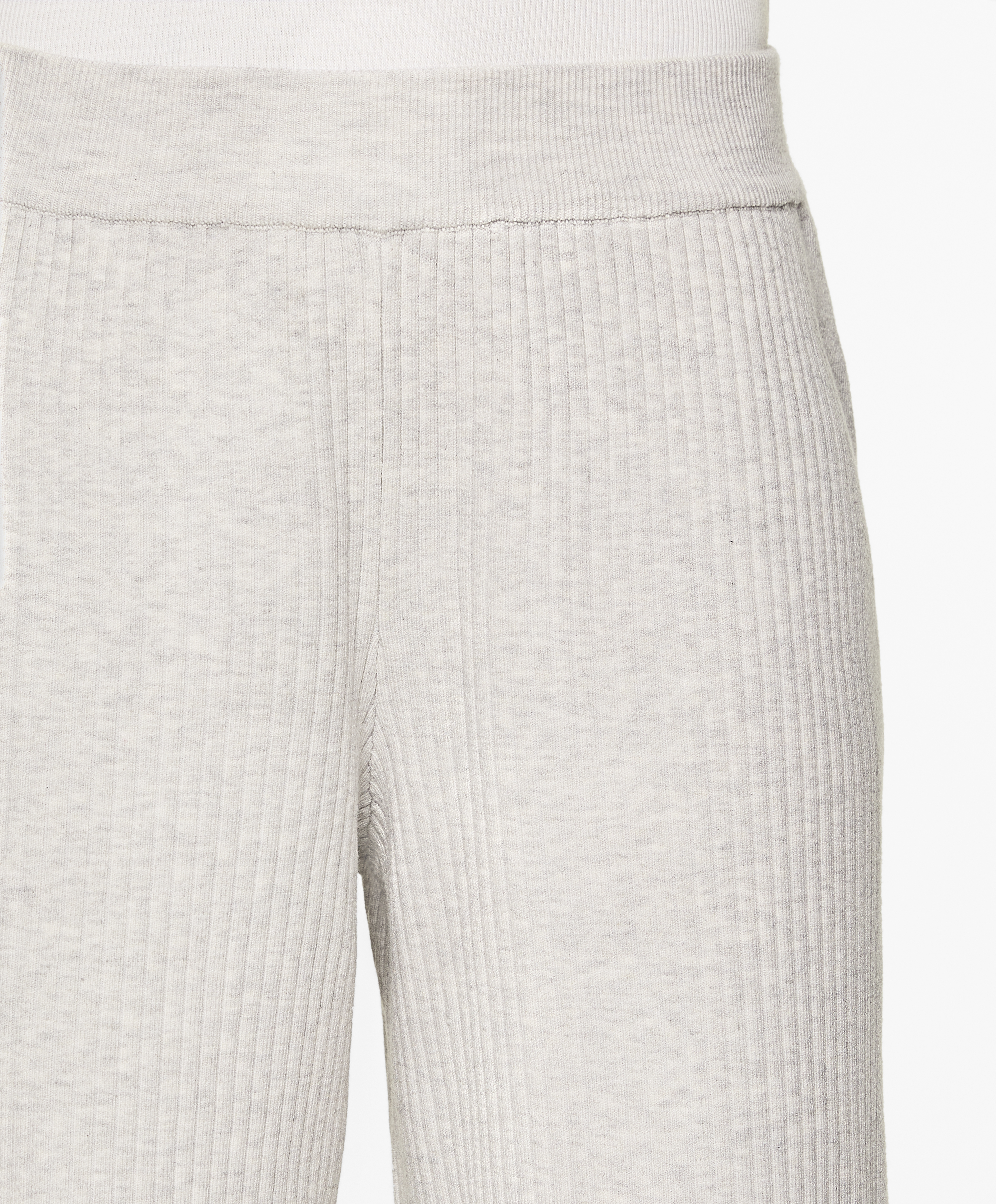 OYSHO Rib-knit straight-leg trousers