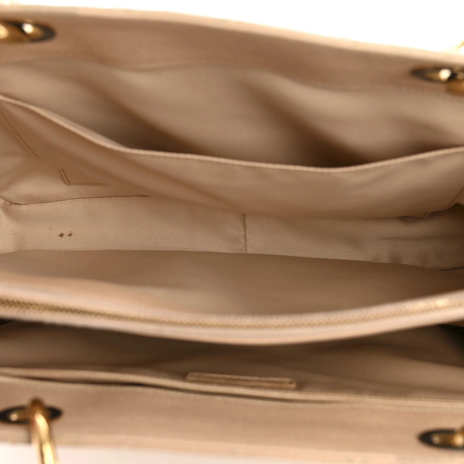 Caviar Quilted Grand Shopping Tote GST Beige - Top Club