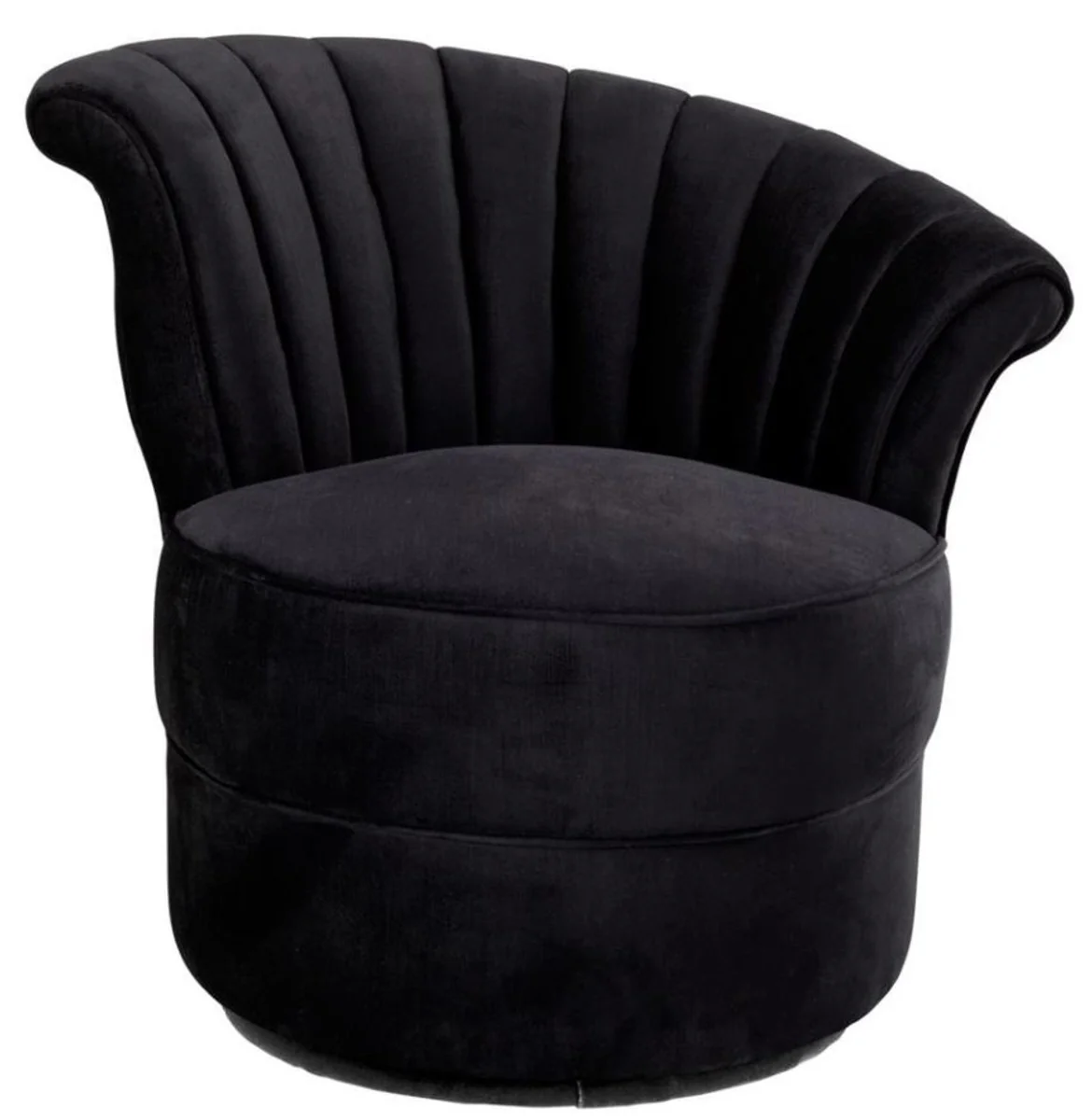 Designer armchair black 56 x 66 x H. 72 cm - luxury swivel armchair