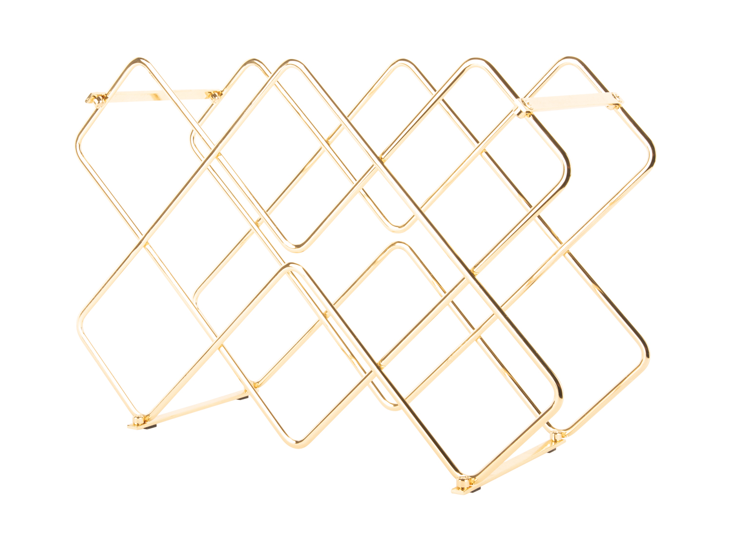 Wine rack Diamonds iron gold plated