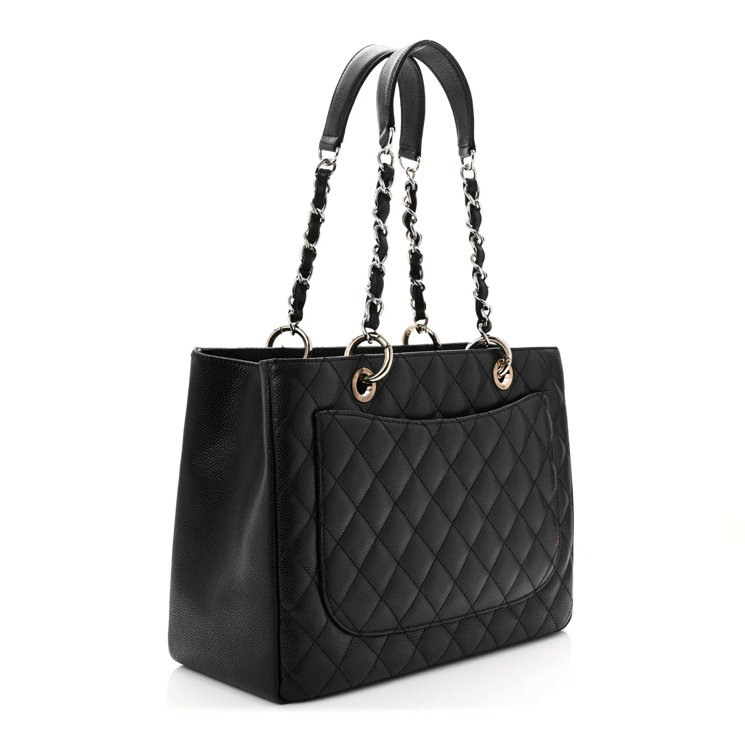 Caviar Quilted Grand Shopping Tote GST Black - Top Club