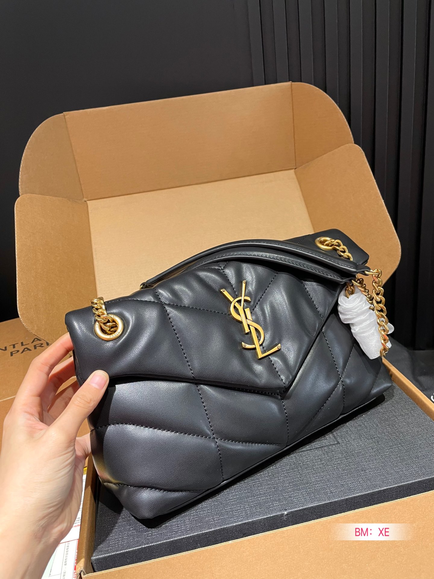 Y PUFFER SMALL SIZE BAG IN QUILTED LAMBSKIN Size: 28*17 CM - Top Club