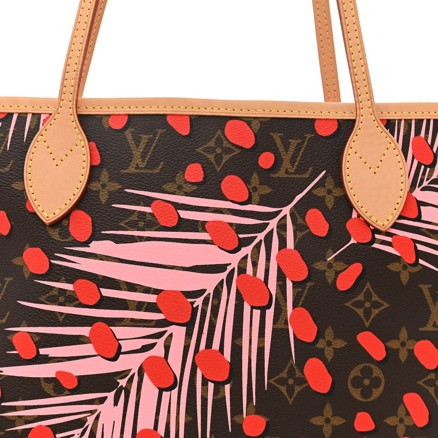 Monogram Jungle Dots Neo Neverfull MM Sugar Pink Poppy - Top Club