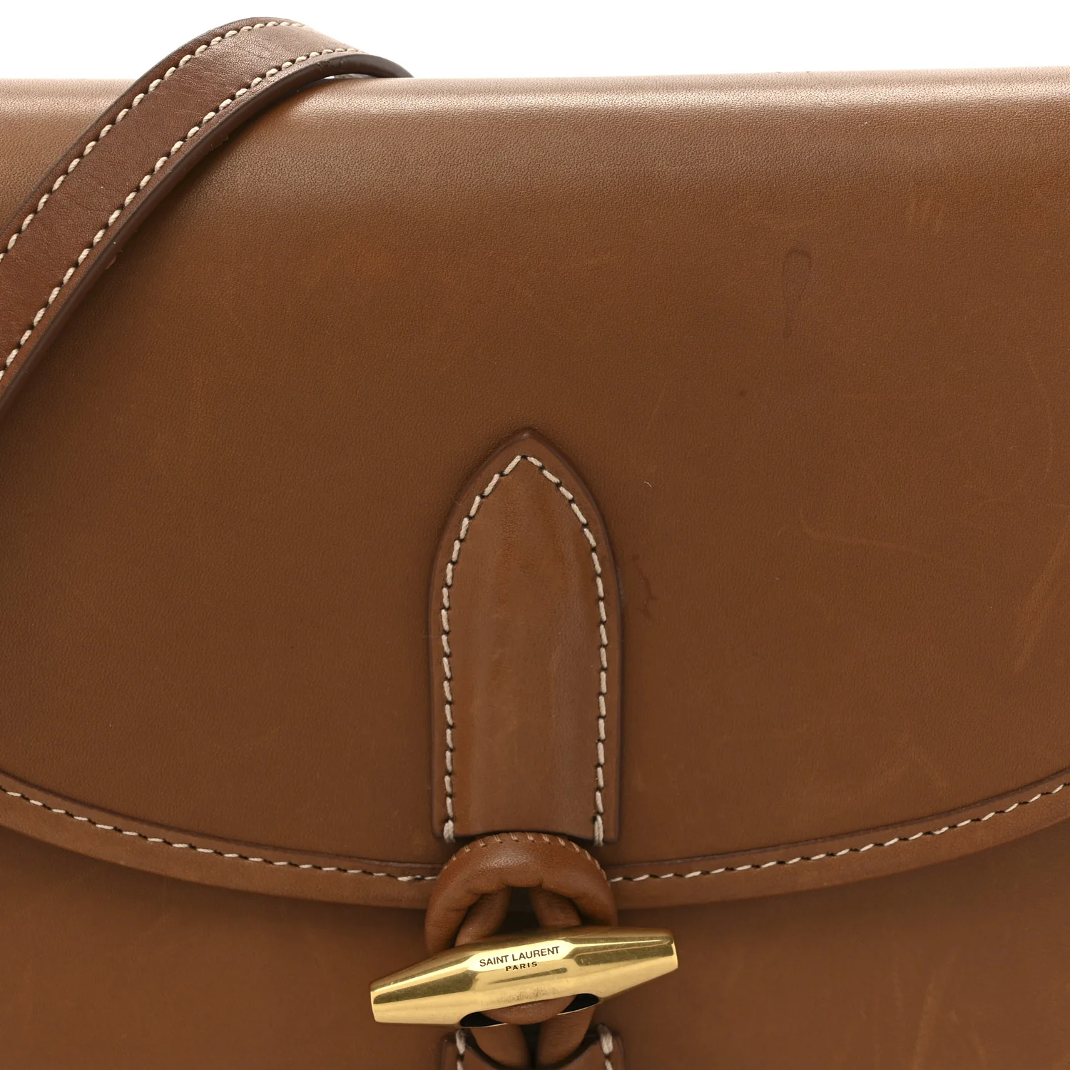 Vegetable Tanned Calfskin Le Caban Satchel Bag Brick - Top Club