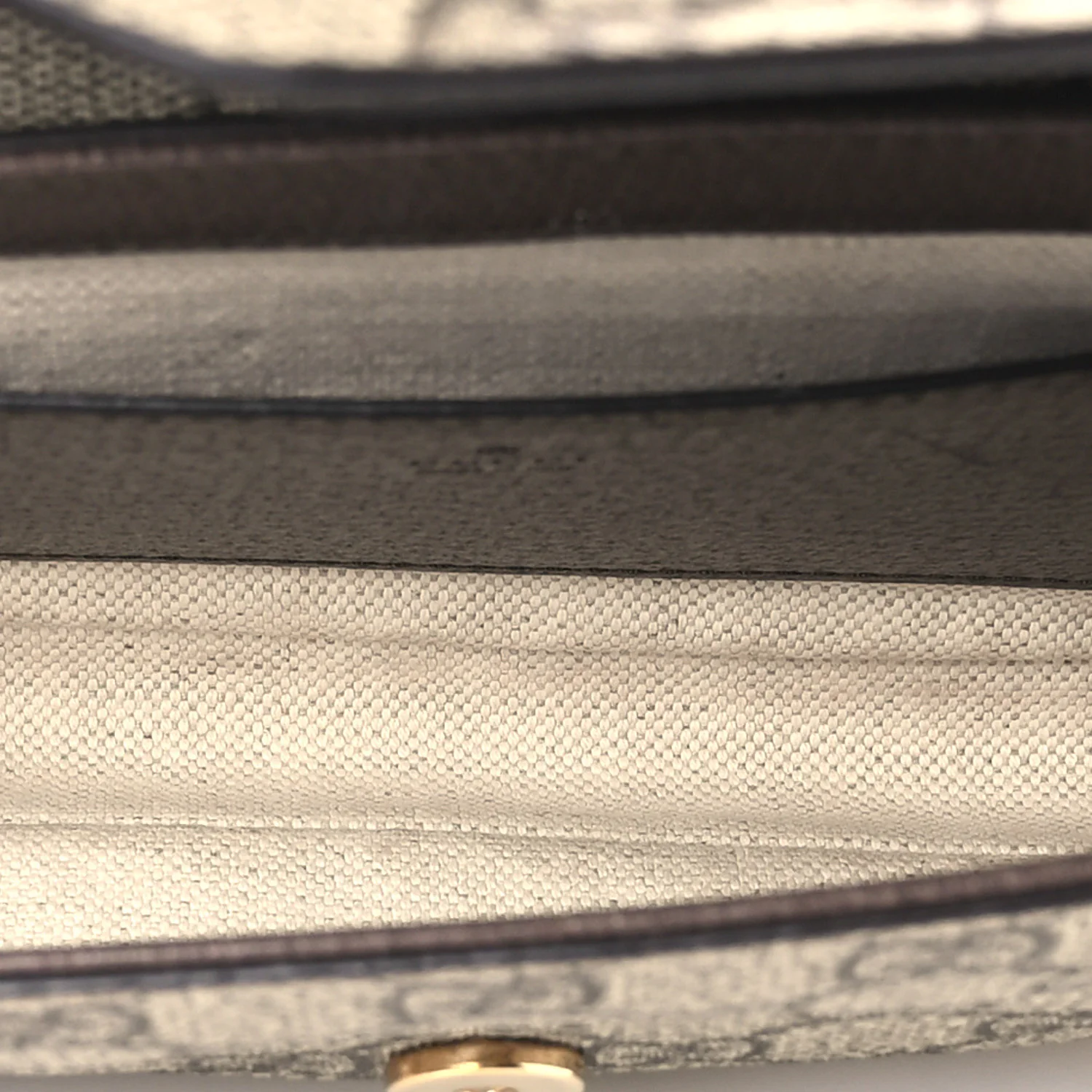 GG Supreme Monogram Textured Dollar Calfskin Web Mini Ophidia Envelope Shoulder Bag Beige Ebony - Top Club