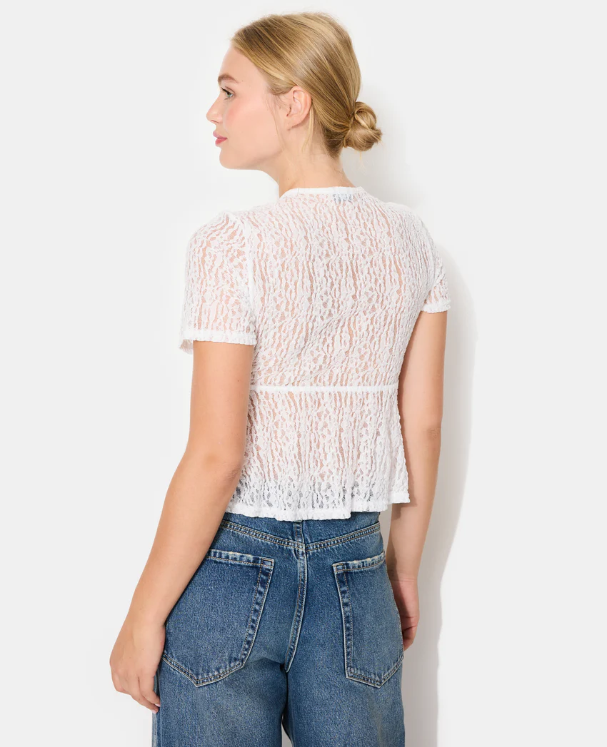 Pimkie Top en dentelle avec col V et lien coulissé