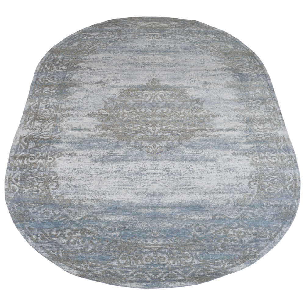 Vloerkleed Adel Medaillon light grey 26007 - Ovaal 200 x 290 cm