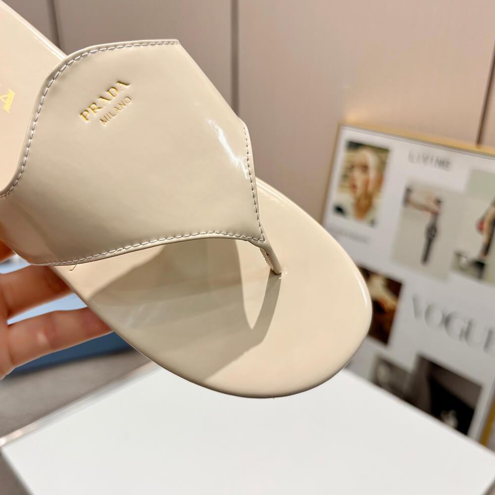 Prada Brushed leather thong sandals - Top Club