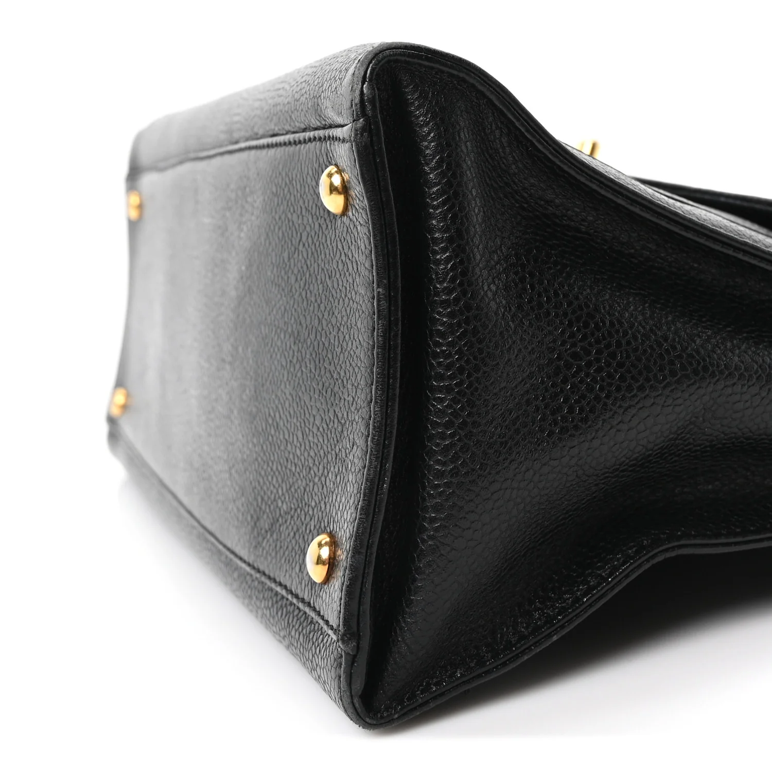 Caviar Flap Shoulder Bag Black - Top Club