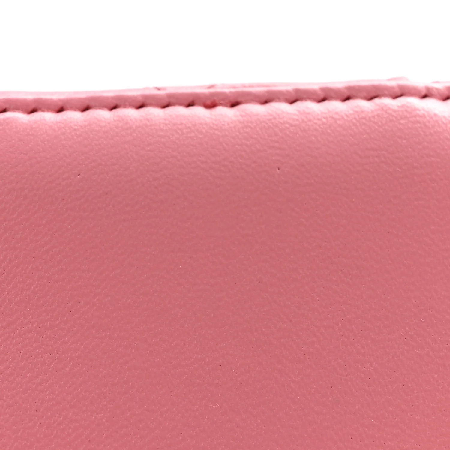 Lambskin Quilted Trendy Mini Vanity Case With Chain Pale Pink - Top Club