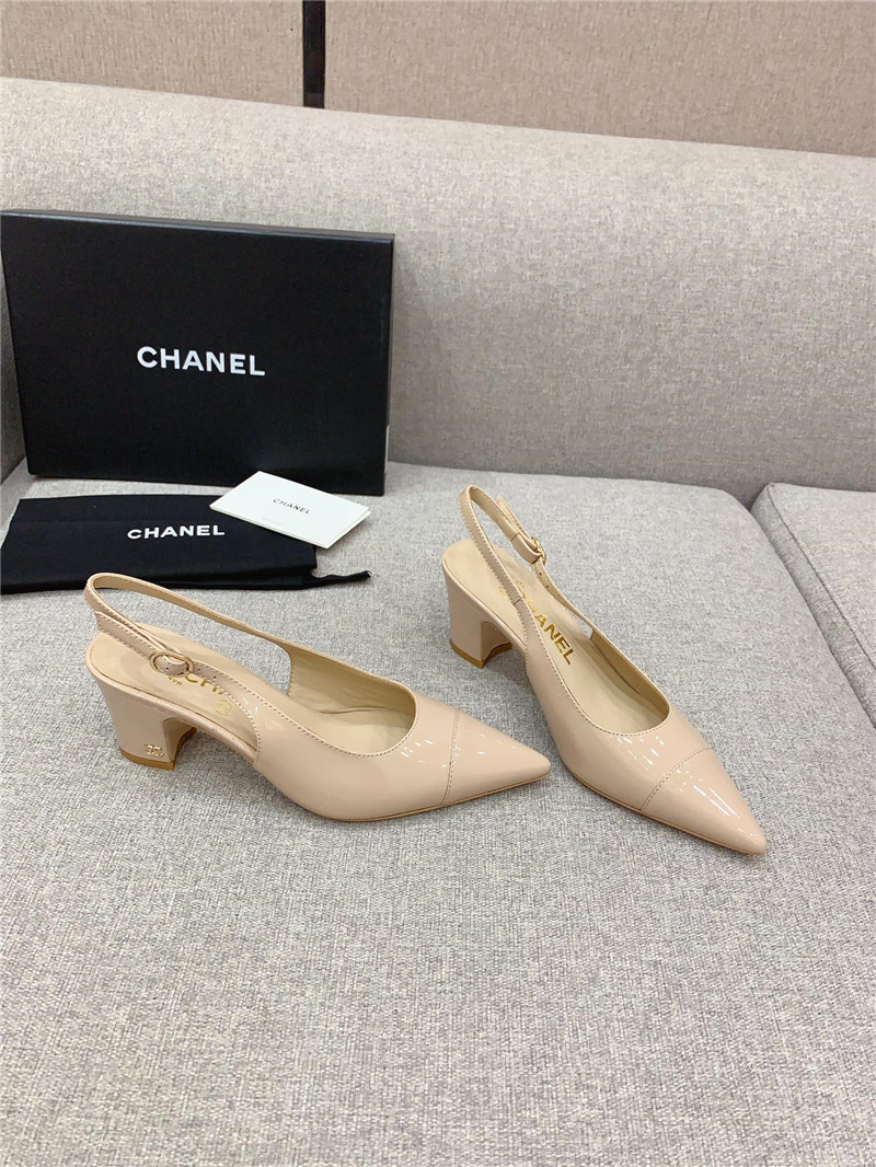 chanel classic sling back thick heel sandals - Sneaker Replica Workshop