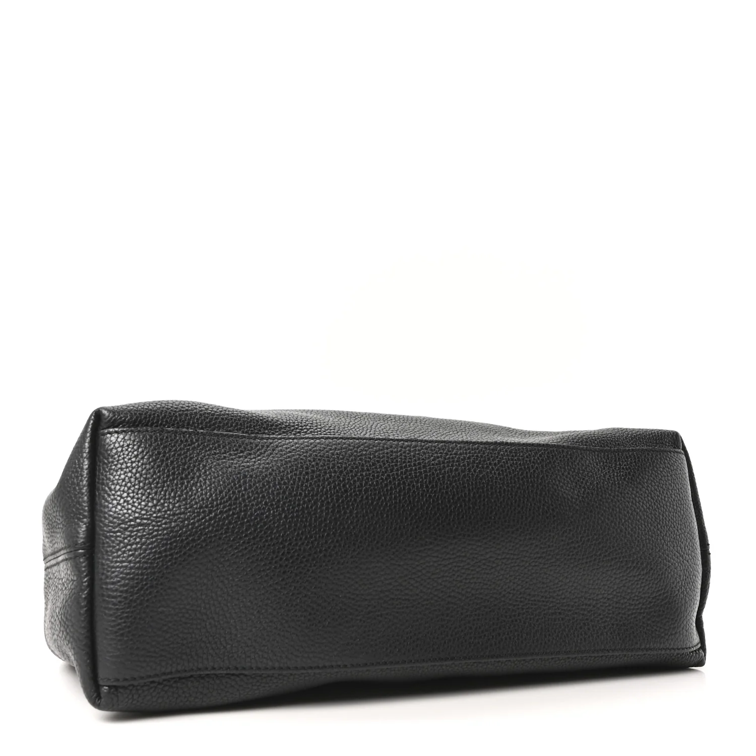 Pebbled Calfskin Medium Soho Chain Shoulder Bag Black - Top Club