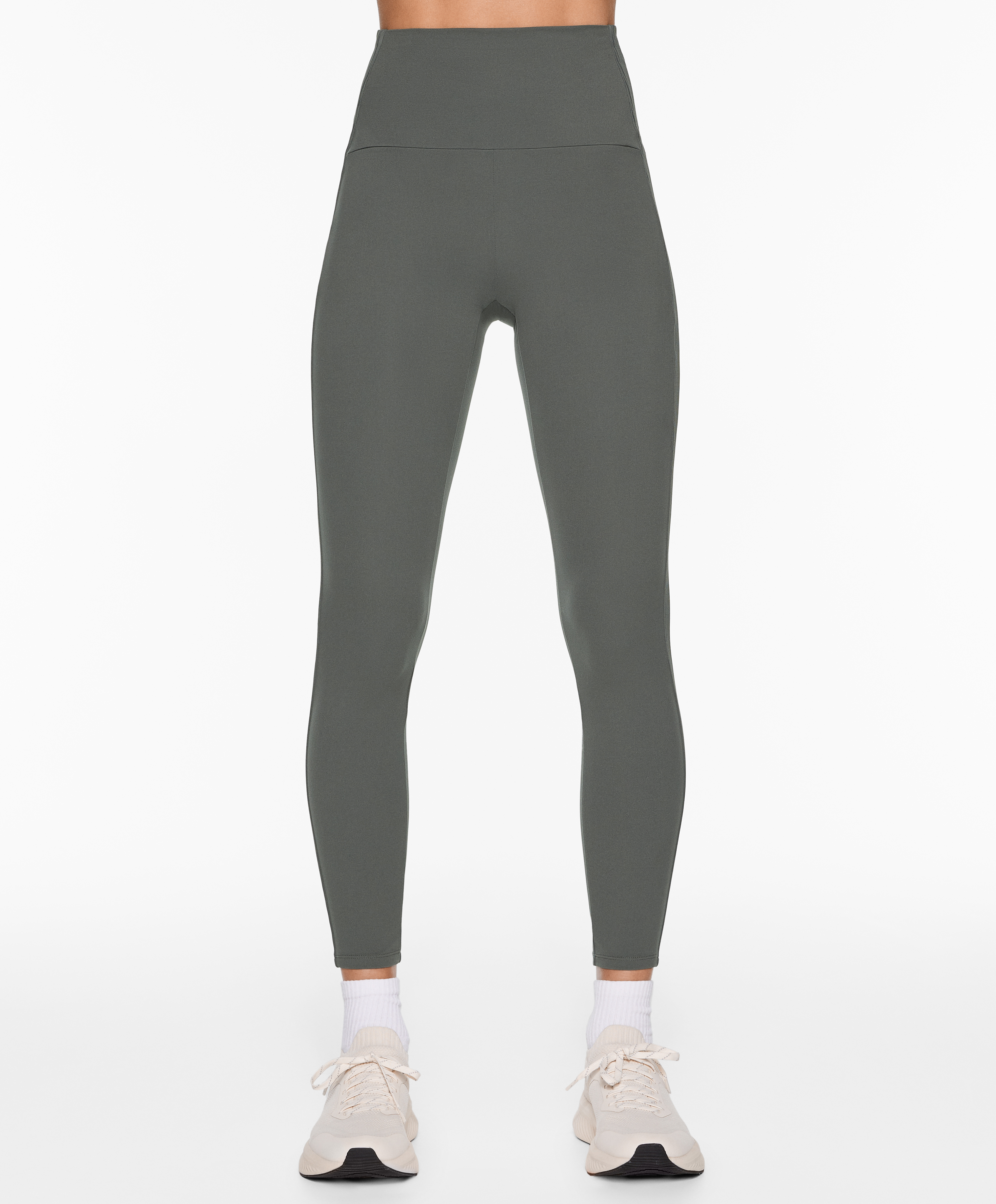 OYSHO Comfortlux high-rise rib 65cm ankle-length leggings