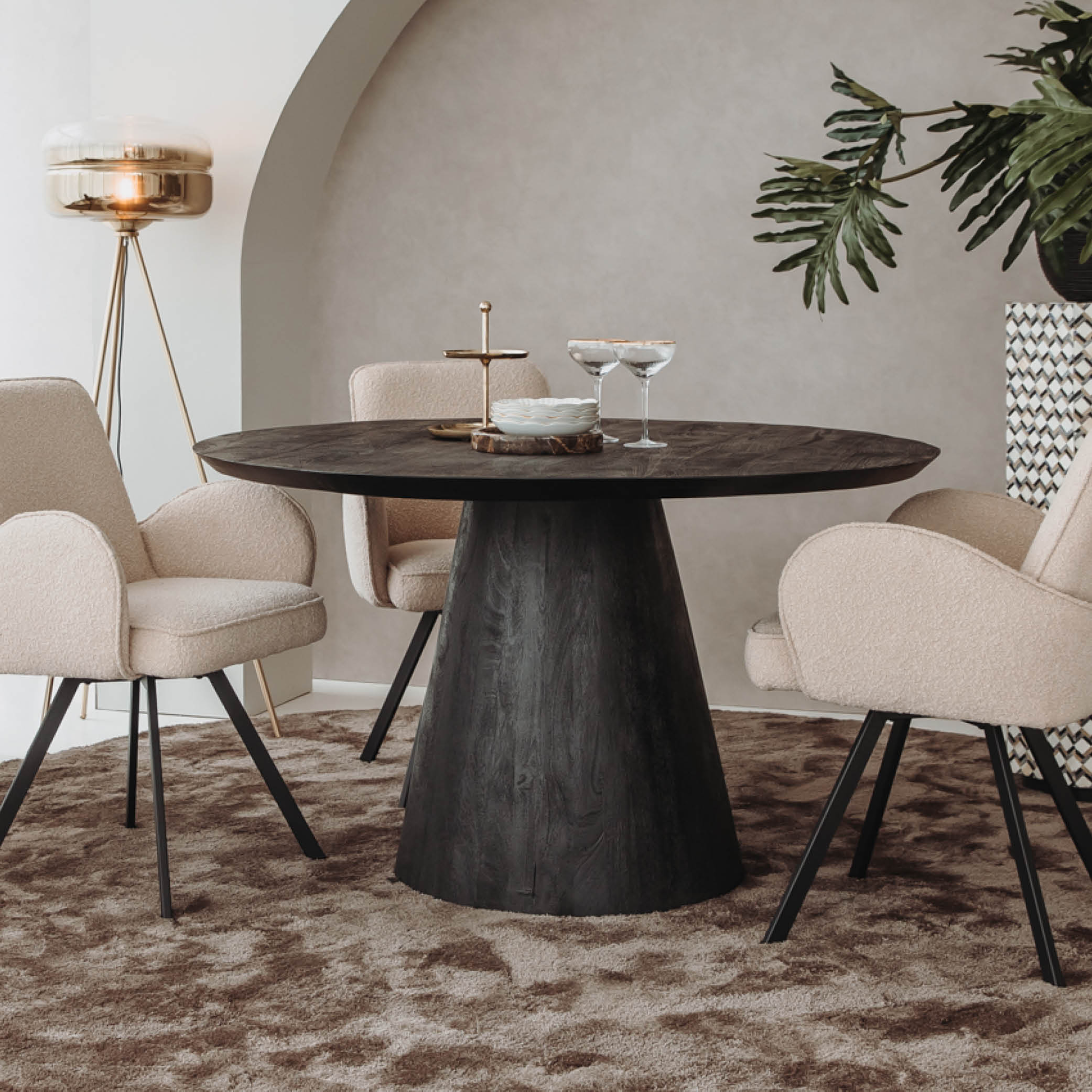 Eettafel Proma zwart Eettafel Premana zwart 150cm