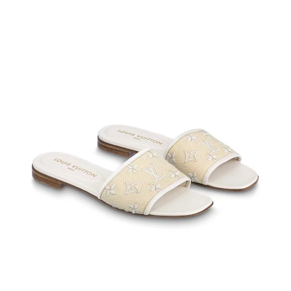 Louis Vuitton LV Fabric Flat Flip-flops Slide Sandal (Replica) - Sneaker Replica Workshop